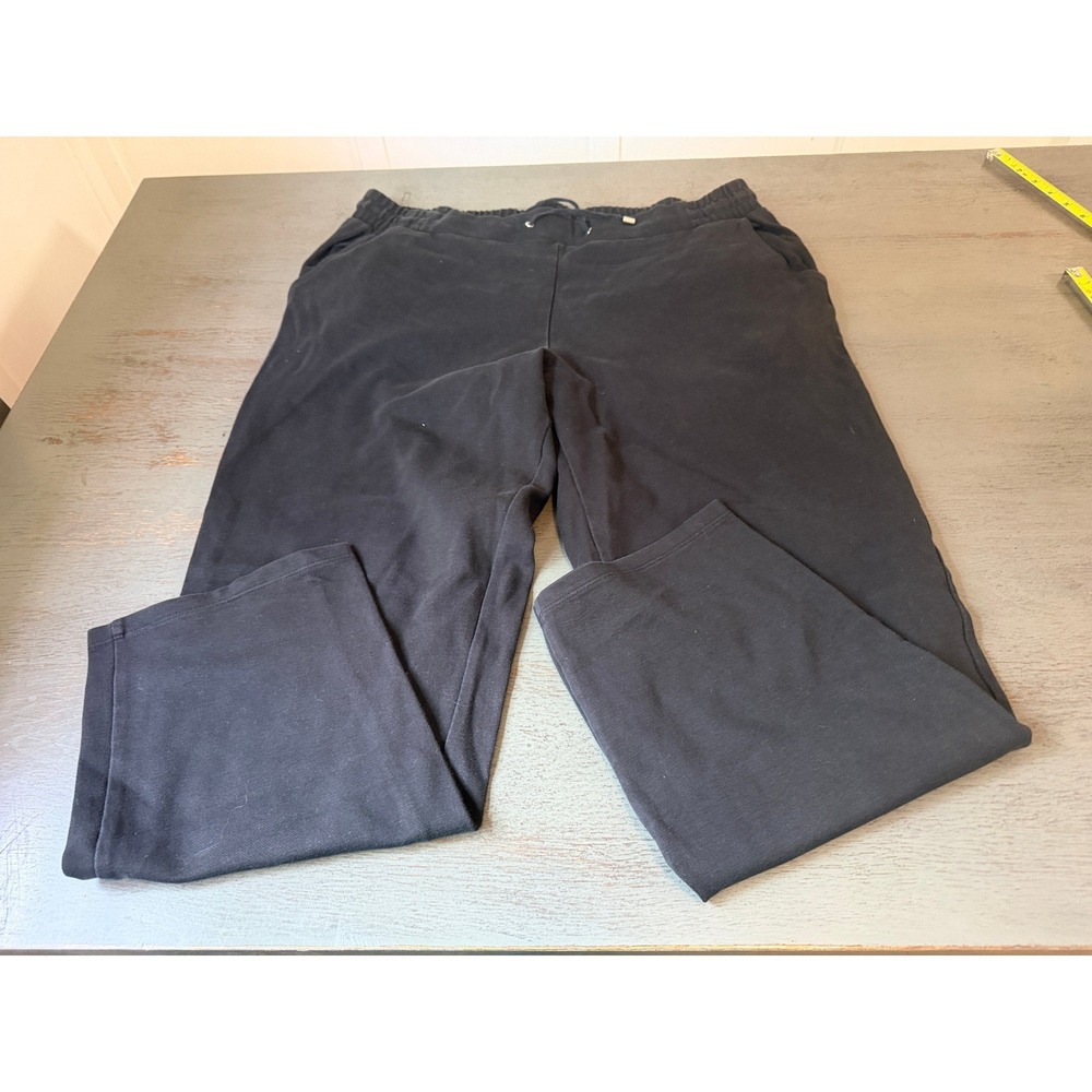 Time and Tru Womens XL Black Knit Jogger Pants Elastic Waist Drawstring Pockets